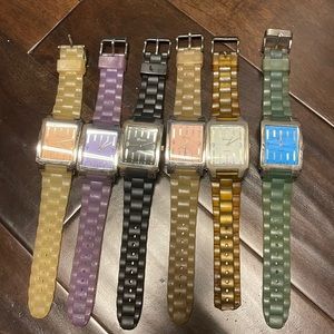 Set of six Genevex assorted colors and bands